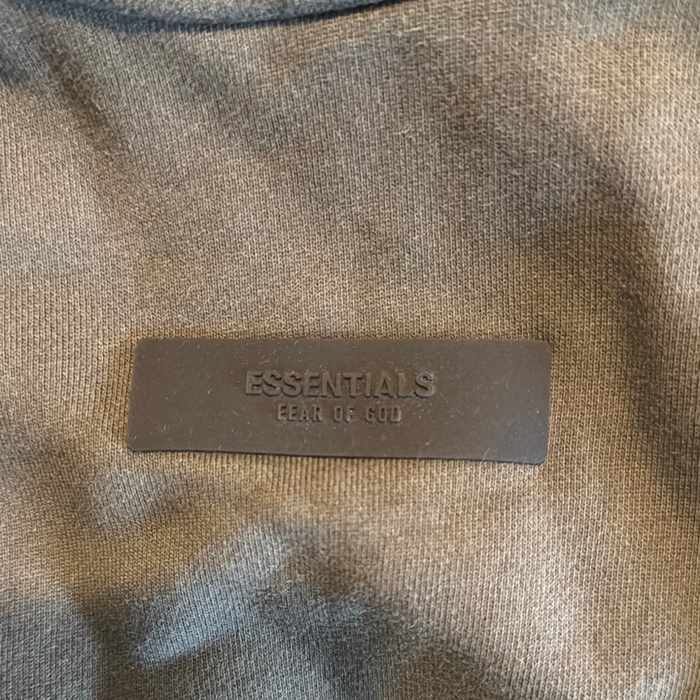 Essentials Gray Fleece Hoodie - Picture 3 of 4